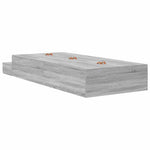 Storage Bed Frame with Drawer Grey sonoma 236.5 x 80 x 31.5 cm 3335602