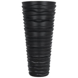 Planter with Removable Inner Anthracite 18/45 L PP Grooved Look 364690