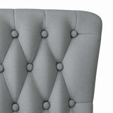 Slipper Chair Light Grey 56.5 x 70 x 110 cm Fabric 42020678