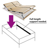 Slatted Bed Base without Mattress with 28 Slats 7 Zones 140x200 cm 246460