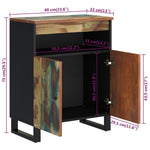 Sideboard with 2 Doors 60x33x75 cm Solid Wood Reclaimed 352915