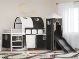 Kids'Loft Bed Frame White and Black 90 x 190 cm Metal 42020894