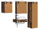 Bathroom Furniture Set 5 pcs Smoked Oak 3407267