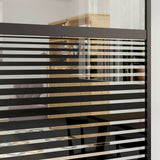 Glass Door Striped Black 102.5 x 2 x 205 cm Aluminium 42012462
