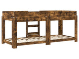 Bunk Bed for Kids Smoked Oak 75 x 190 cm Engineered Wood 3410543