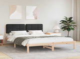 Bed Frame with Upholstered Headboard Black 150 x 200 cm 877971