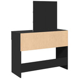 Dressing Table with LED Black 100x40x130 cm 848193