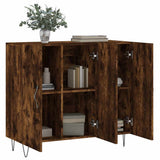 Sideboard Smoked Oak 90x34x80 cm Engineered Wood 828105