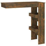 ZNTS Wall Bar Table Smoked Oak 102x45x103.5 cm Engineered Wood 817222