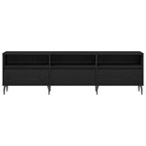 TV Cabinet Black Oak 150 x 30 x 44.5 cm Engineered Wood 862879