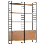 4-Tier Bookcase 124x30x180 cm Rough Mango Wood 284418