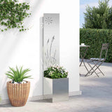 Garden Privacy Screen Silver 32 x 150 cm Galvanised steel 876362