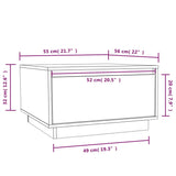 Coffee Table Honey Brown 55x56x32 cm Solid Wood Pine 813408