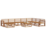 Outdoor Sofa Set 9 pcs Natural Solid Acacia Wood 3368037