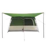 Family Tent with Roof Green 380 x 260 x 190 cm Polyester 42028493