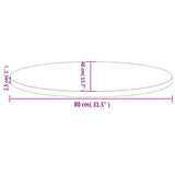 Table Top White 80x40x2,5 cm Solid Wood Pine Oval 824321