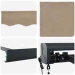 Retractable Awning Manual Beige 400 x 300 cm Fabric, Metal 3330620