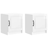 Bedside Cabinet 2 pcs High Gloss White 43 x 34.5 x 47 cm 895724