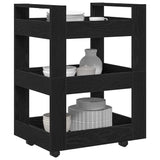 Kitchen Trolley Black Oak 60 x 45 x 80 cm Engineered Wood 862119