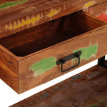 Console Tables with Drawer 2 pcs Multicolour Solid Reclaim wood 3324228