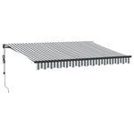 Automatic Retractable Awning Anthracite and White 350x250 cm 3310228