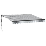 Automatic Retractable Awning Anthracite and White 350x250 cm 3310228