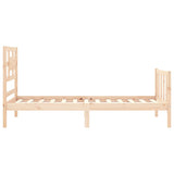 Bed Frame without Mattress Single Solid Wood Pine 3192521