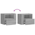 ZNTS Wall-mounted Bedside Cabinets 2 pcs Grey Sonoma 45x30x35 cm 848322