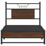 Bed Frame without Mattress Brown Oak 90x200 cm Engineered Wood 4107009