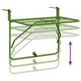 Balcony Table Green 60x40 cm Steel 340918