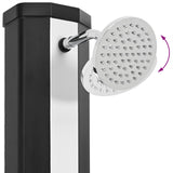 Solar Shower with Shower Head and Faucet 40 L Black and Silver 42039811