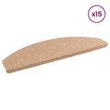 Self-adhesive Stair Mats 15 pcs Beige 80 x 28 x 3.5 cm 42040593