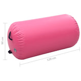 Inflatable Gymnastic Roll with Pump 120x90 cm PVC Pink 92718