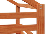 Loft Bed Frame Wax Brown 90 x 190 cm Solid Pine Wood 3422701