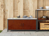 Kitchen Storage HATTEM Rusty 90 x 50 x 53 cm Steel 875002