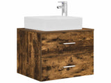Wall-Mounted Sink Vanity Smoked Oak 53 x 34.5 x 63 cm 890290