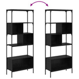 Bookcase Black Oak 76 x 33 x 188.5 cm Engineered Wood 882988