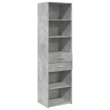 Highboard Concrete Grey 50x42.5x185 cm Engineered Wood 3281458