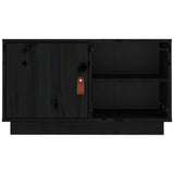 TV Cabinet Black 70x34x40 cm Solid Wood Pine 818239