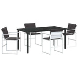 Garden Dining Set Folding 5 pcs White Textilene and steel 3379340