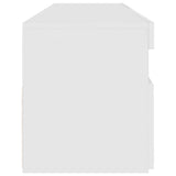 804382 TV Cabinet with LED Lights White 90x35x40 cm