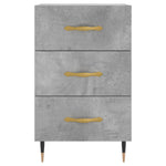 ZNTS Bedside Cabinet Concrete Grey 40x40x66 cm Engineered Wood 827640