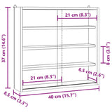 Wooden Collector's Display Case with Doors 40x8.5x37cm 4017385