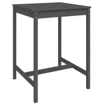 5 Piece Garden Bar Set Grey Solid Wood Pine 3157801