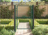 Fence Gate Steel 100x175 cm Green 145735