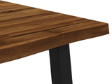 120 x 80 x 75 cm Solid Acacia Wood Natural and Black 937518