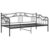 Sofa Bed Frame Black Powder-coated metal 90x200 cm 324761