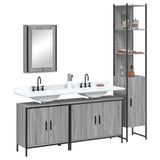 4 Piece Bathroom Furniture Set Grey Sonoma Engineered Wood 3214813