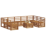 Sofa Sets 10 pcs Natural Solid Acacia Wood 3375519