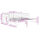 Daybed with Trundle without Mattress Dark Grey 90x190 cm Single 3196782